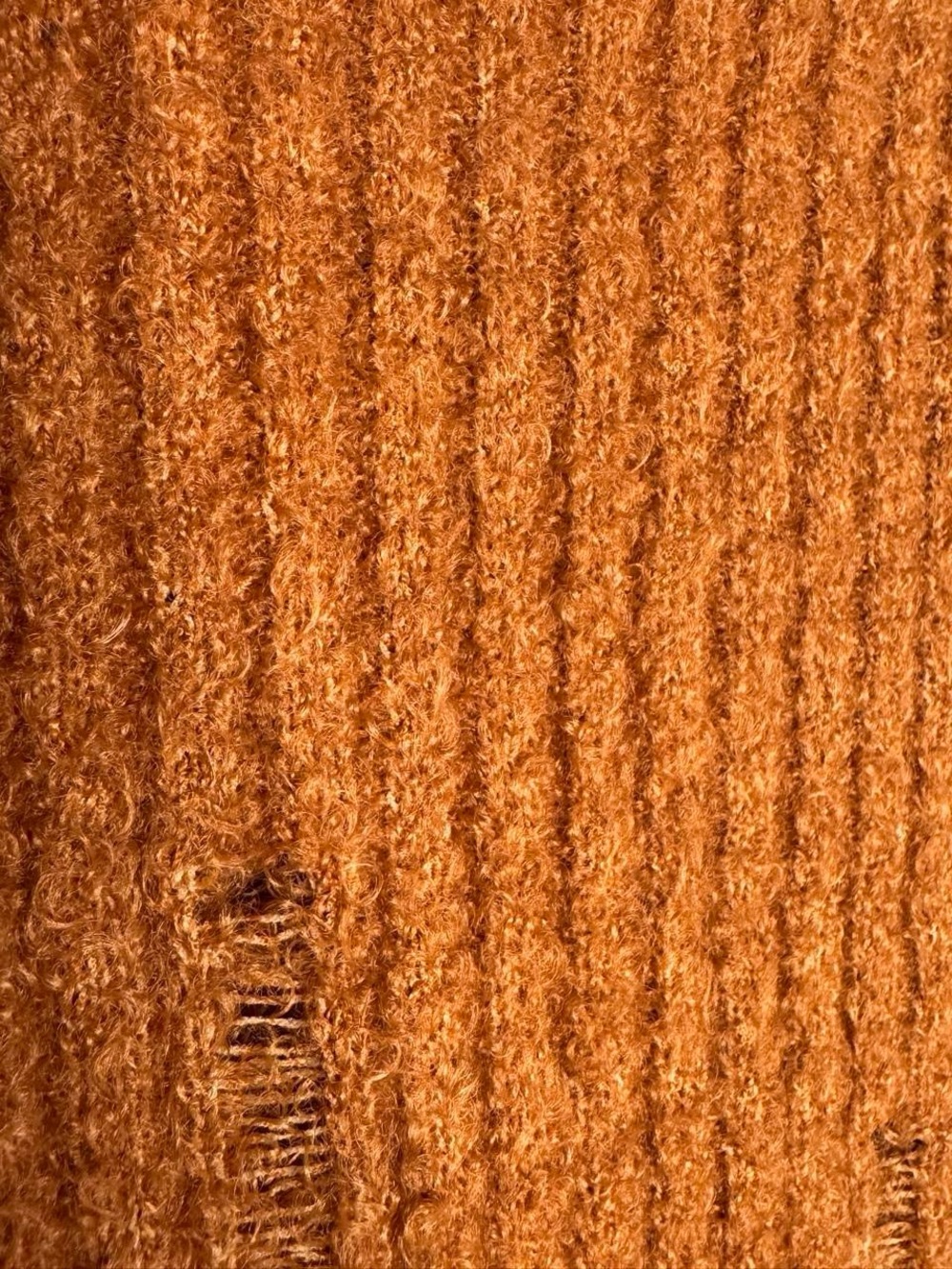 Cropped Ribbed Mock-Neck Sweater - Rust - Picture 8 of 8